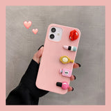 3D Toy Soft Vogue Girl Perfume Lipstick Phone Case For iPhone 12 11 XS Series