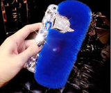 Fox Head Fur Case for iPhone 11 12 13 Pro Max Mini