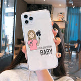 Medicine Doctor Nurse Cartoon Transparent Case for iPhone 12 11 Series