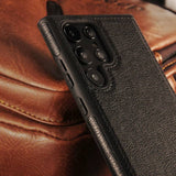 Car Line Stitching Leather Case for Samsung Galaxy S22 Ultra Plus