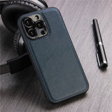 Solid Color PU Leather Camera Protection Case for iPhone 13 12 11 Series