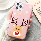 Cute Cartoon Christmas New Year Case For iPhone 13 12 11 Series