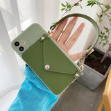 Luxury Crossbody Card Pocket Wallet Leather Case For iPhone 12 11 Series