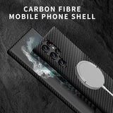 Carbon Fiber Texture Wireless Charging Magsafe Case for Samsung Galaxy S22 S21 Series