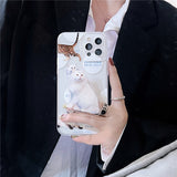 Funny 3D Cat Stand Case for iPhone 13 12 11 Pro Max