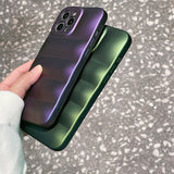 Luxury Smooth Down Jacket Shockproof Soft Silicone Case For iPhone 13 12 11 Series