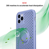 Heat Dissipation Silicone Case With Ring Stand For iPhone 11 & 12 Series