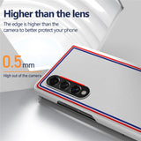 Luxury Magnetic Ultra thin PU Leather Camera Protection Shockproof Case for Samsung Galaxy Z Fold 3