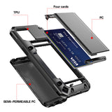 Armor Slide Card Slot Case for iPhone 13 12 11 Series