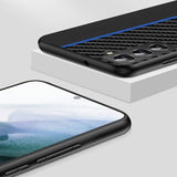 Ultra Luxury Fiber Pattern Shell TPU Case for Samsung S22 Ultra Plus