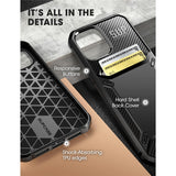 UB Vault Slim Protective Built in Card Holder Design Wallet Case For iPhone 12 Pro Max / iPhone 12 Pro / iPhone 12 / iPhone 12 Mini