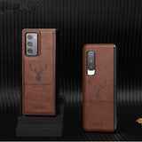 Luxury Retro Leather Armor Case For Samsung Galaxy Z Fold 3 Fold 2