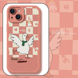 Cute Duck Color Square Block Pastel Case For iPhone 14 13 12 series