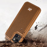 Cooling Mesh Leather Case for iPhone 13 12 11 Pro Max