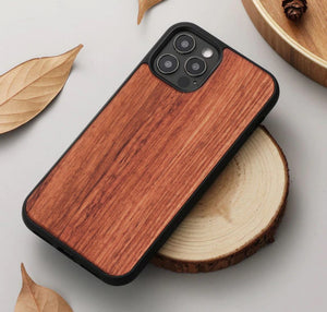 Natural Wood Case With Magsafe Wallet For iPhone 13 12 11 Pro Max