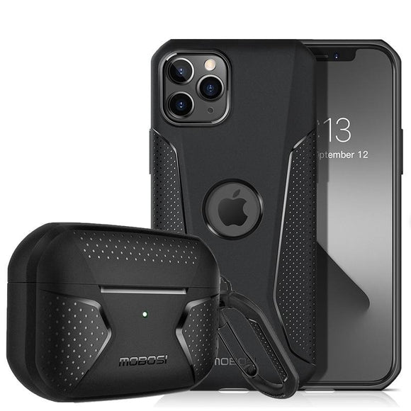 Bundles AirPods Pro Case + iPhone 12 Series Case Net Design Full Protective