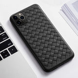 Fashion Woven Pattern Leather Case For iPhone 12 & 11 Series