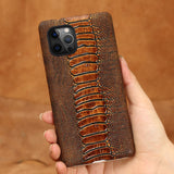 Luxury Genuine Cowhide Leather Phone Case For iPhone 12 Series