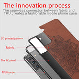 3D Luxury Cloth Fabric Phone Case For Samsung Galaxy S21 Series