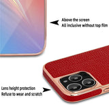 Luxury Business Lychee Pattern Leather Case For iphone 13 Series