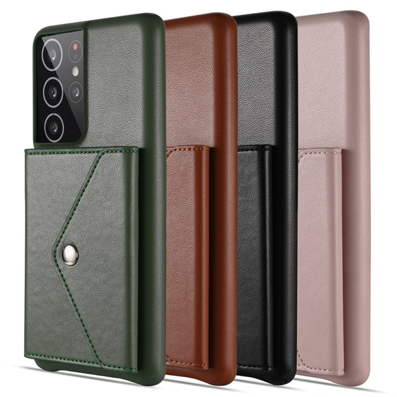 Multifunction PU Leather Flip Wallet Case for S21 S20 Note 20 Series