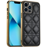 Luxury Quality Soft Leather Square Plaid Case for iPhone 13 series