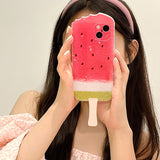 Summer Watermelon Popsicle Bracket Case for iPhone 13 12 11 Pro Max