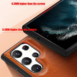 Luxury Ultra thin Genuine Leather Case For Samsung Galaxy S22 Series
