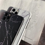 Fashion Shockproof Frame Bumper Marble Soft Silicone Phone Case For iPhone 12 11 Series