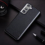 Carbon Fiber Texture Phone Case for Samsung Galaxy S21 series
