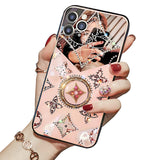 Luxury Mirror Diamond Case With Finger Ring For iPhone 13 12 11 Series