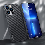 Luxury Carbon Fiber Ultra Thin Soft Silicone Frame Shockproof Case For iPhone 13 12 11 series