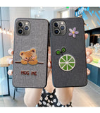 Luxury 3D Embroidery Fashion Soft Silicone Case For iPhone 11 Series