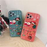 Luxury Cartoon Christmas Santa Soft Silicone Case For iPhone 13 12 11 Series
