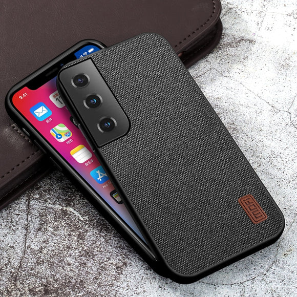 Luxury Textile Leather Soft TPU Shockproof Case For Galaxy S21 Series