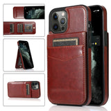 2021 NEW Vertical Leather Flip Cover Card Holder Case For iPhone 13 12 11 Series