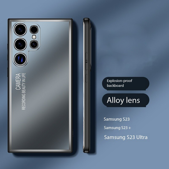 Luxury Metallic Aluminum Glass Shockproof Metal Case For Samsung Galaxy S23 series