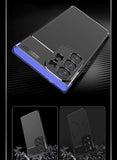 Luxury Business Ultra Thin Carbon Fiber TPU Silicone Edge Shockproof Case for Samsung Galaxy S23 Ultra Plus