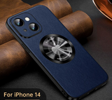 Magnetic Absorbent Business Texture Anti Drop Leather Case for iPhone 15 14 13 12 series