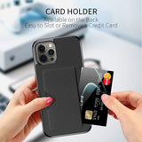Luxury Credit Card Slot Pocket Leather Case For iPhone12 Series