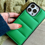 Fashion Solid Color Down Jacket Soft Silicone Phone Case For iPhone 13 12 11 Series