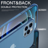 Ultra Thin Frameless Square Plating Clear Case With Finger Ring For iPhone 12 $ 11 Series