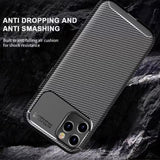 Shockproof Carbon Fiber Slim Silicone Leather Case for Apple iPhone 13 12 11 Series