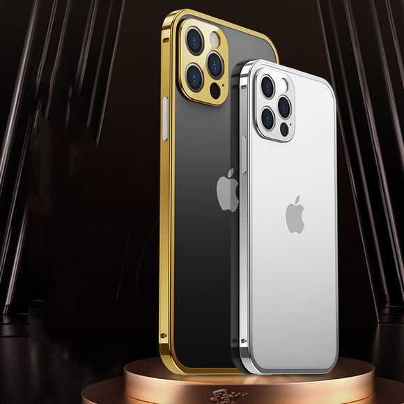 Original Luxury Aluminum Metal Bumper Case Camera Lens Protection Cover for iPhone 12 Series