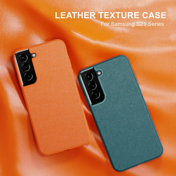 PU Leather Texture Hard Case For Samsung Galaxy S21 Series