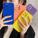 Camera Protector Candy Color Soft Matte Case For iPhone 13 12 11 Series
