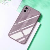Square Tempered Glass Case Anti knock Baby Skin Fram Cover For iPhone 11 Series