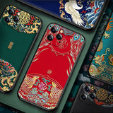 Luxury Leather Relief Patterned Case For iPhone 12 Series