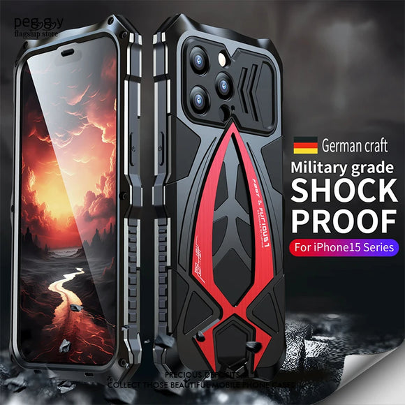 Metal Shockproof Armor Case For iPhone 15 14 13 series