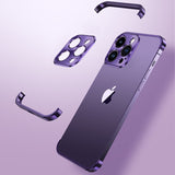 Aluminum Corner Metal Lens Protective Shockproof Case For iPhone 14 13 12 series